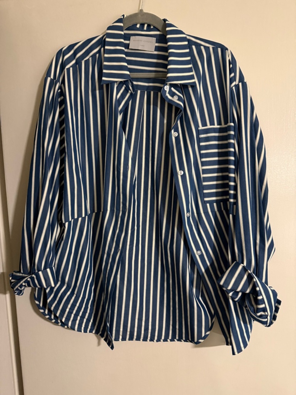 Modern Citizen Teal & Ivory striped Button-Down Shirt